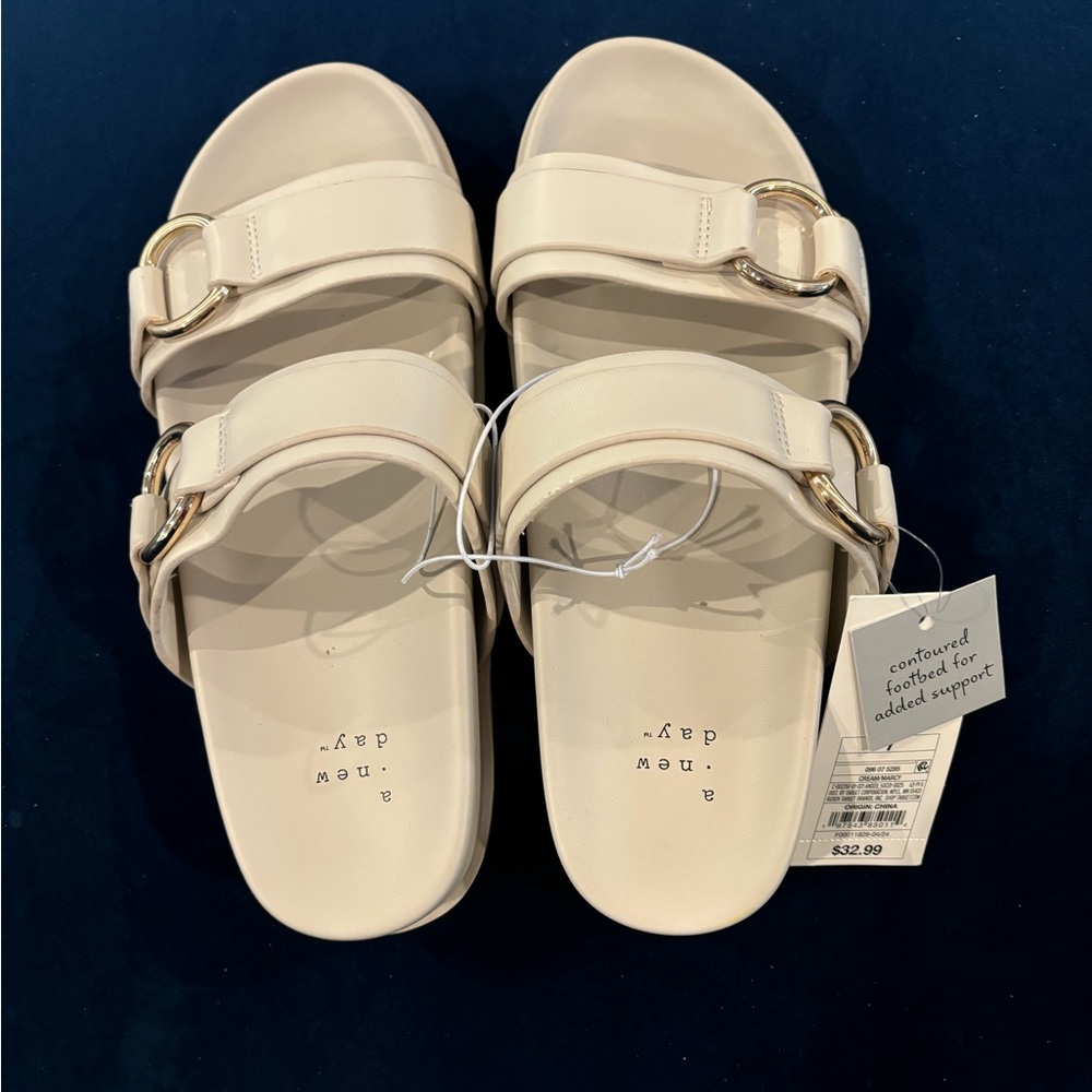 Cream sandals